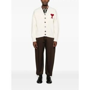 Ami Paris Neutrals Sweaters & Knitwear - Cardigans Men